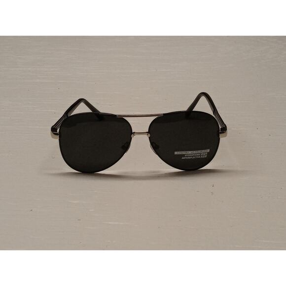 Unbranded Black Frame & Lense Aviator Sunglasses Never Used Adult HD Polarized - Picture 1 of 4